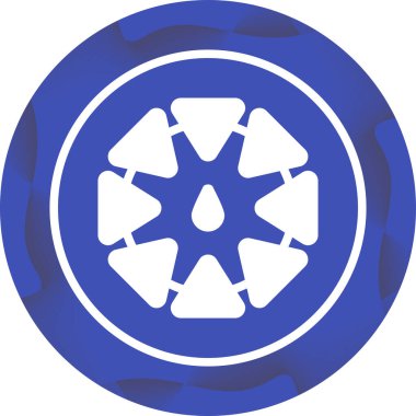 Renkli tekerlek simgesi. Parlak spektrum vektörü. Dairesel gradyan çizimi. Canlı tasarım ögesi.