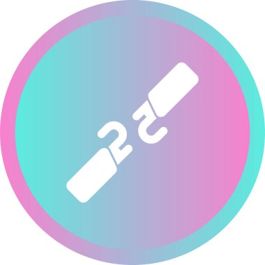 Kırık Kablo web simgesi, basit illüstrasyon 