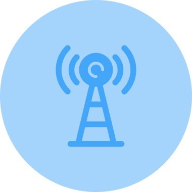 anten sinyal kulesi simgesi, vektör illüstrasyonu 