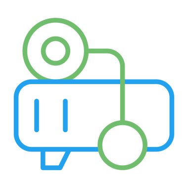 Vektör illüstrasyonu, Hava kompresörü simgesi element arkaplanı          