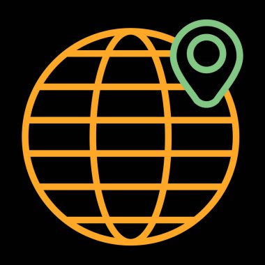 Dünya çapında. Web simgesi basit illüstrasyon