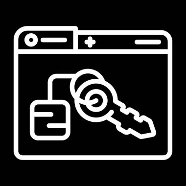 anahtar simgesi, vektör illüstrasyonu 