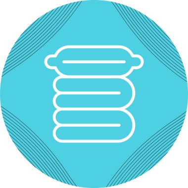 Sıkıştırılmış battaniye ağ ikonu vektör çizimi