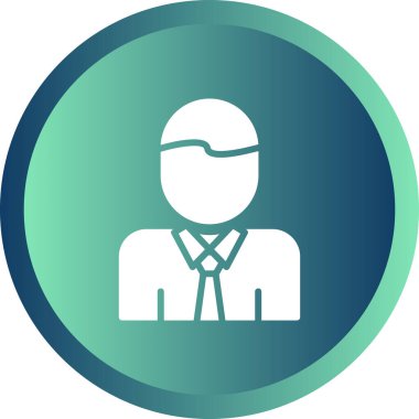 Muhasebeci avatar simgesinin vektör çizimi