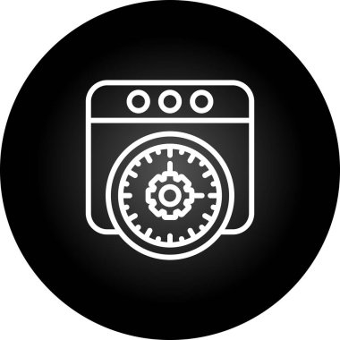 Web Tarayıcı Web simgesi, basit illüstrasyon 