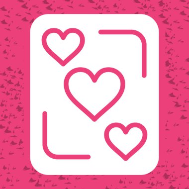 Kart web simgesi oynanıyor, basit vektör illüstrasyonu