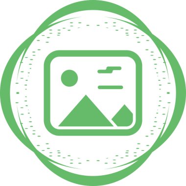 Resim modern simgesinin vektör illüstrasyonu