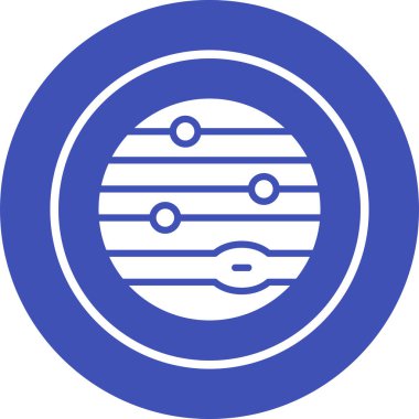 Jüpiter gezegeni. Web simgesi basit illüstrasyon