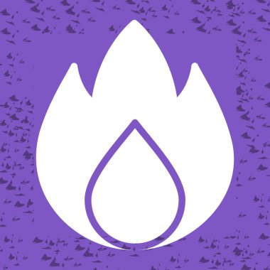 Alevler. Web simgesi basit illüstrasyon 
