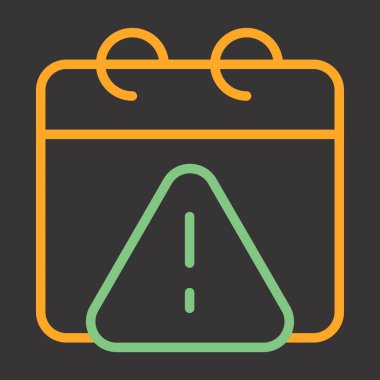 Takvim ve zamanlama simgesi satır biçimi