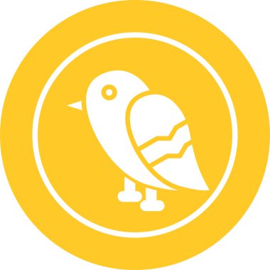 Kuş. Web simgesi basit illüstrasyon 