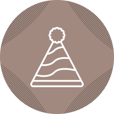 Parti şapkası modern simgesinin vektör illüstrasyonu 