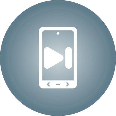 akıllı telefon oynatıcı simgesi, vektör illüstrasyonu basit tasarım