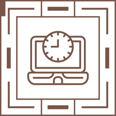 dizüstü bilgisayar web simgesi, basit illüstrasyon