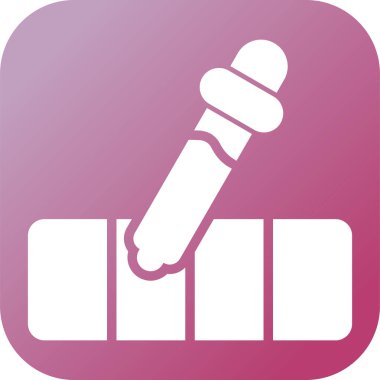 pipette simgesi, web basit illüstrasyon
