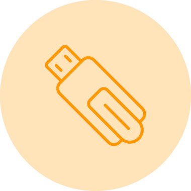 usb flash disk simgesinin vektör çizimi 