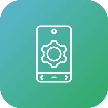 Simge, web düğmesi, basit vektör illüstrasyonu ayarlanıyor