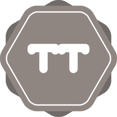 büyük harf web simgesi, basit vektör illüstrasyonu