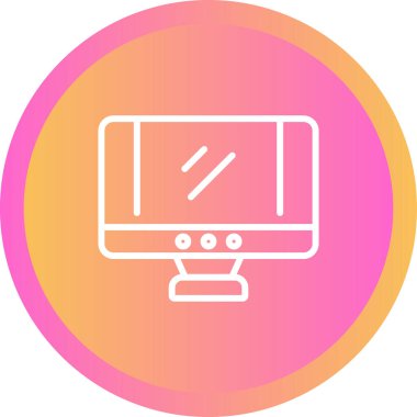 Lcd ekran simgesi, vektör illüstrasyonu basit tasarım