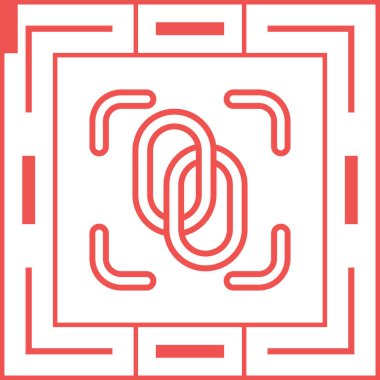 Tasarım Kısıtlı Simgesi. Zincir, Bağlı Sembol, Vektör.