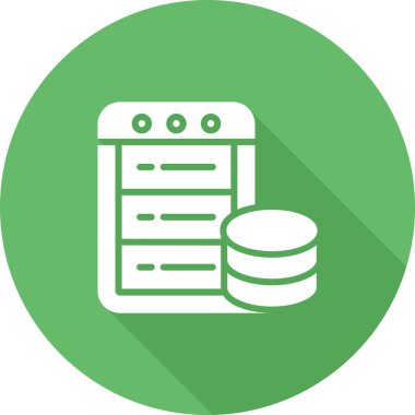 Veritabanı modern simgesinin vektör çizimi