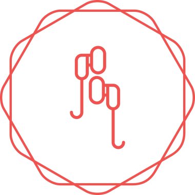 Kulaklıklar. Web simgesi basit illüstrasyon