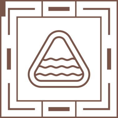 Üçgen işareti simgesi. Web basit illüstrasyonu