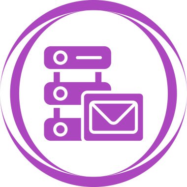 SMTP Sunucu Web simgesi, basit illüstrasyon