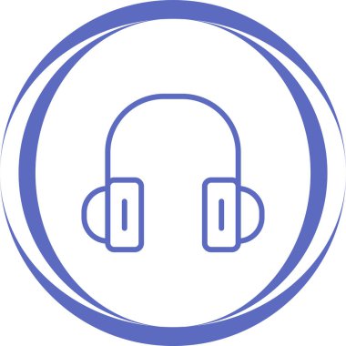 kulaklıklar web simgesi, vektör illüstrasyonu