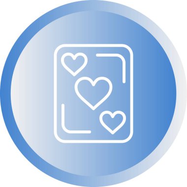 Kart web simgesi oynanıyor, basit vektör illüstrasyonu