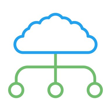 Bulut ağı simgesi, vektör illüstrasyonu. bulut simgesi