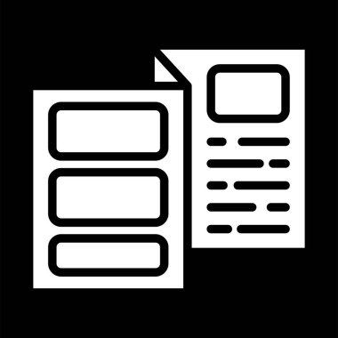 Broşür simgesi, vektör illüstrasyonu basit tasarım