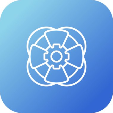 Yaşam Halkası. Web simgesi basit illüstrasyon