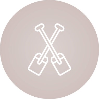 Kürekler simge vektör illüstrasyonu