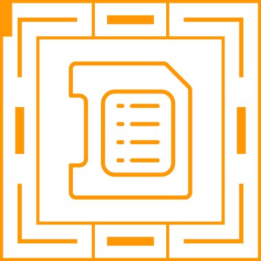 Sd Card web simgesi, basit vektör illüstrasyonu