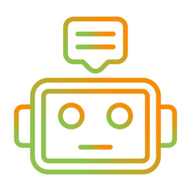 Chatbot 'lar. Web simgesi basit illüstrasyon