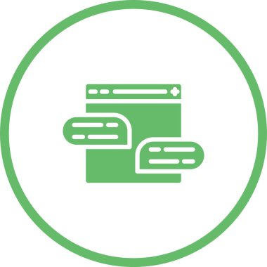 Konuşma baloncukları simgesi, sohbet işareti, ileti düğmesi, vektör illüstrasyonu