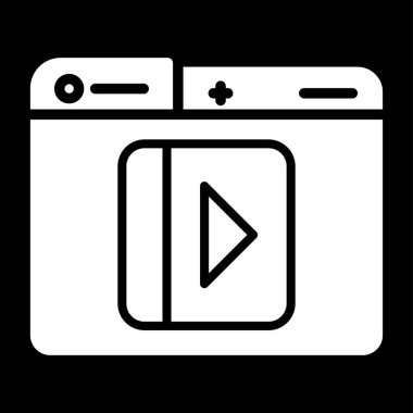 video. Web tasarım ikonu vektör illüstrasyonu