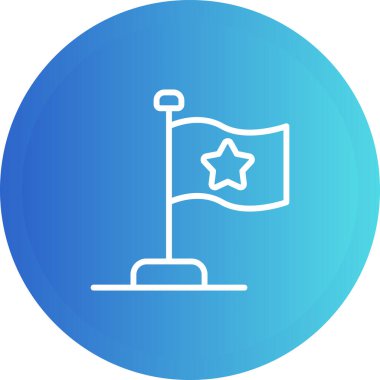 bayrak web simgesi, vektör illüstrasyonu