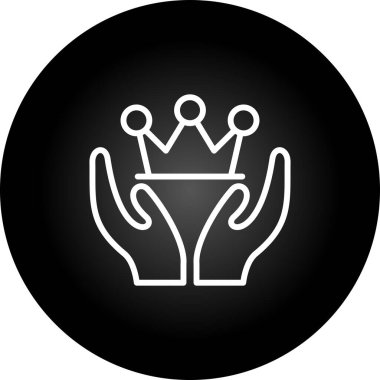 Taç. Web simgesi basit illüstrasyon