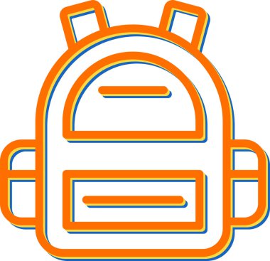 sırt çantası simgesi web basit illüstrasyon