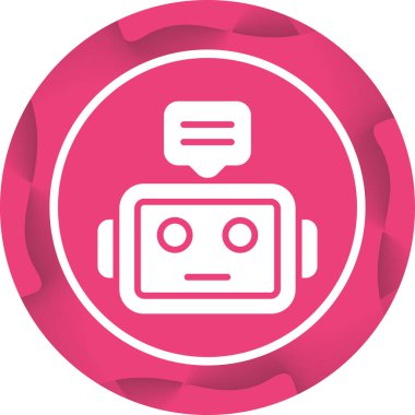 Chatbot 'lar. Web simgesi basit illüstrasyon