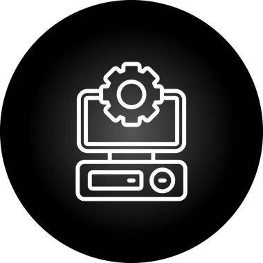 Bakım simgesi, servis aracı simgesi, vektör illüstrasyonu