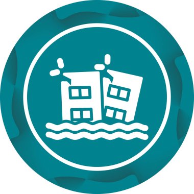 Flood simgesinin vektör illüstrasyonu