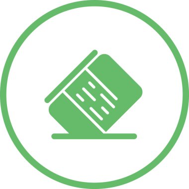 Silgi web simgesinin vektör illüstrasyonu 