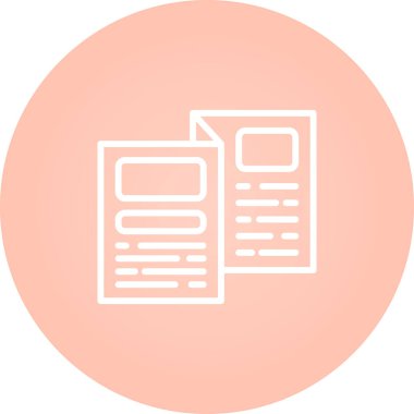 Broşür simgesi, vektör illüstrasyonu basit tasarım