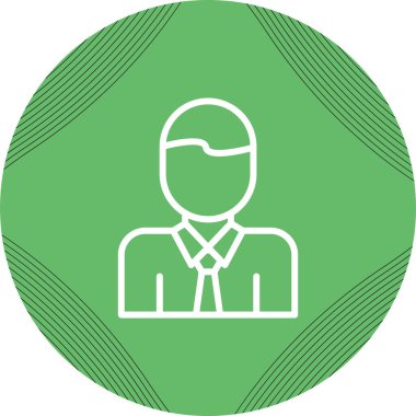 Muhasebeci avatar simgesinin vektör çizimi