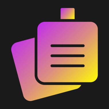 Yapışkan Notlar İmza Çizim Vektörü izole edildi. Not Simgesi. Bellek Simgesi