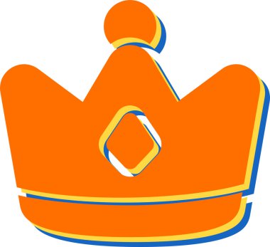 Taç simgesi, ağ basit illüstrasyon