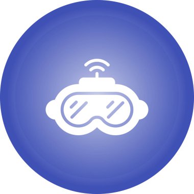 VR gözlük simgesinin vektör illüstrasyonu 